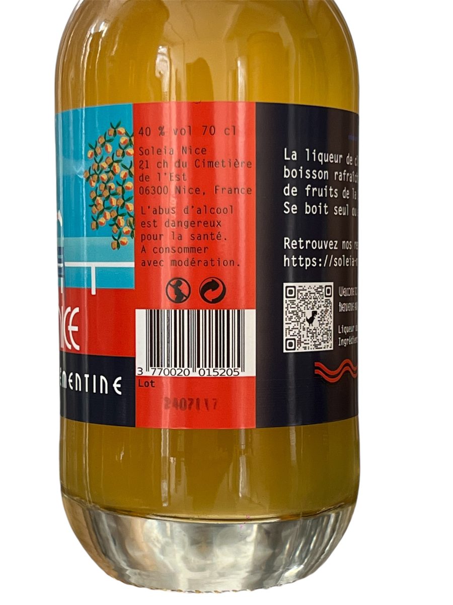 liqueur de clémentine Soleia Nice